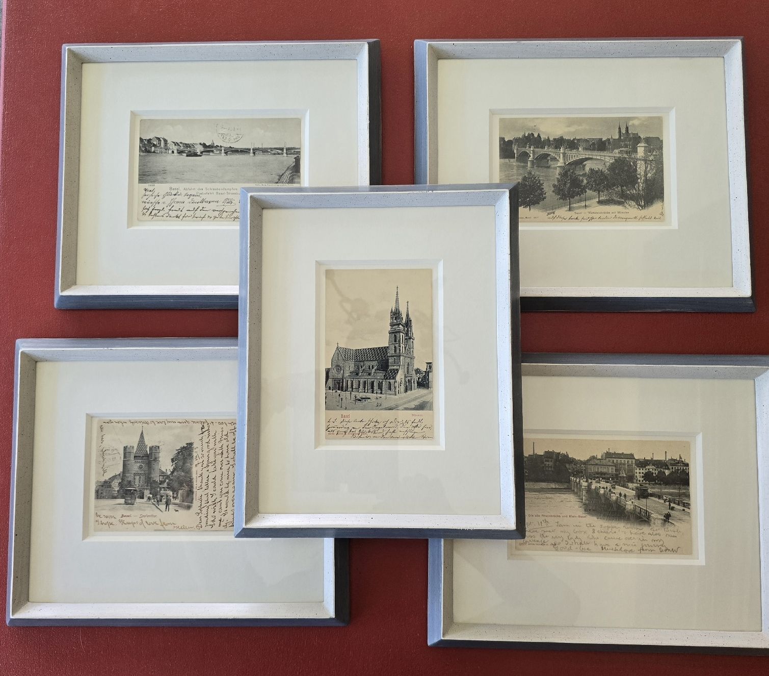 Foto & Immagini: 5er-Set historische Ansichtskarten Basel ca. 1900–1903 – Usato da Basel venduto da ChliiAberOho