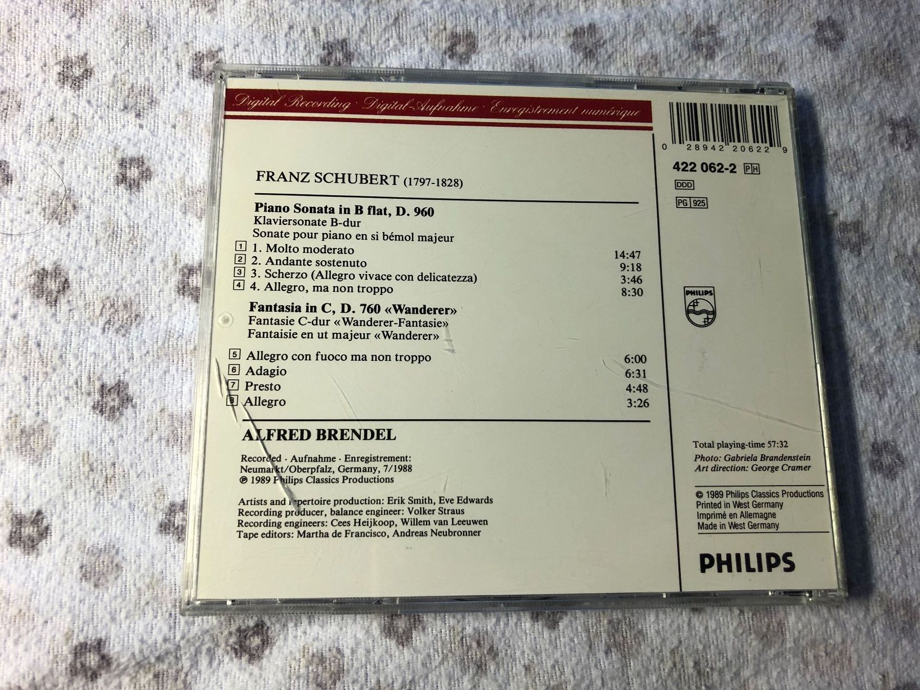 CD: Schubert: Brendel - Wanderer-Fantasie, Sonate (CD) – Usato da Schübelbach venduto da Bemafaja 1
