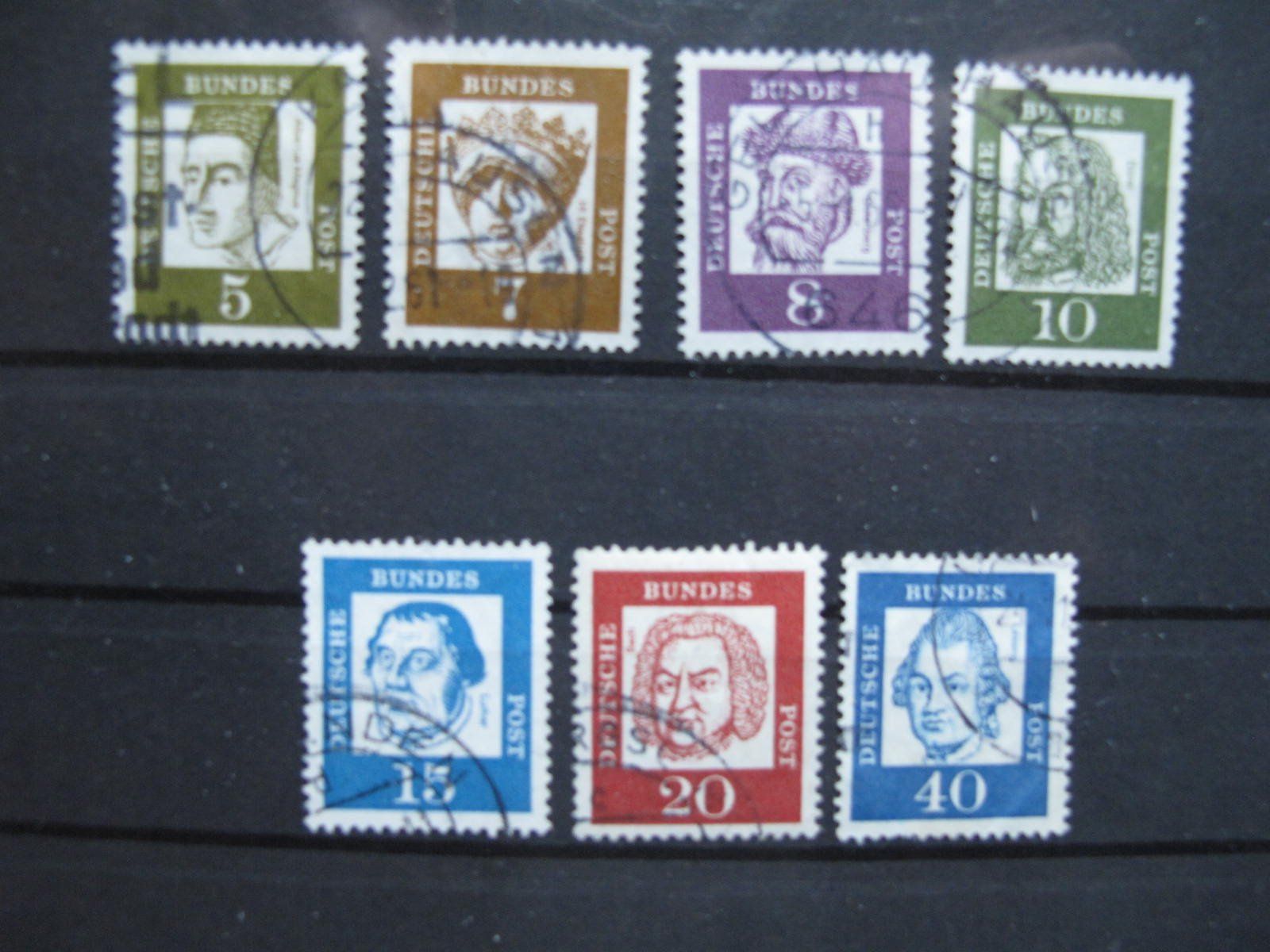 Tutti i francobolli: BRD 1961 Bedeutende Deutsche gest. – Usato da Wil SG venduto da fva01