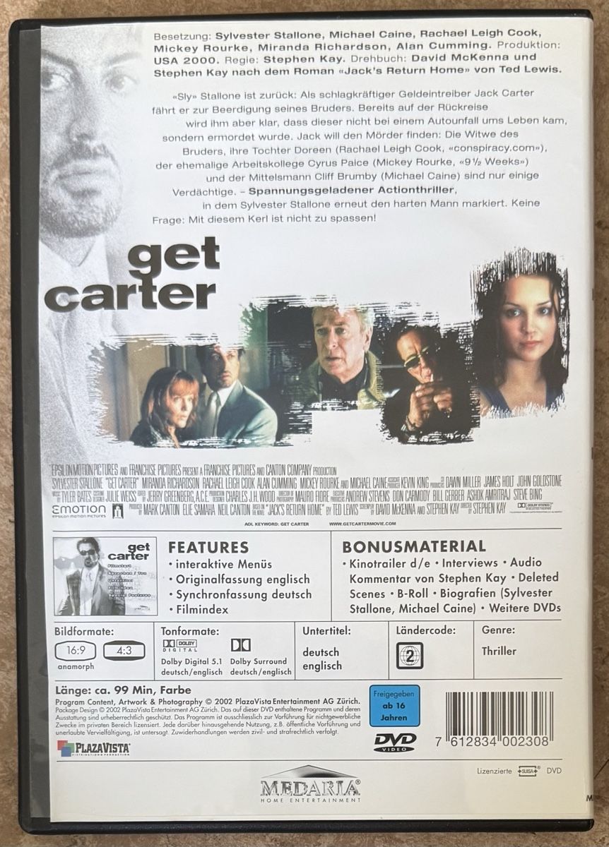 Tous les DVDs: GET CARTER  – Neuf (Voir description) à Dietikon par AndreaSch01 1