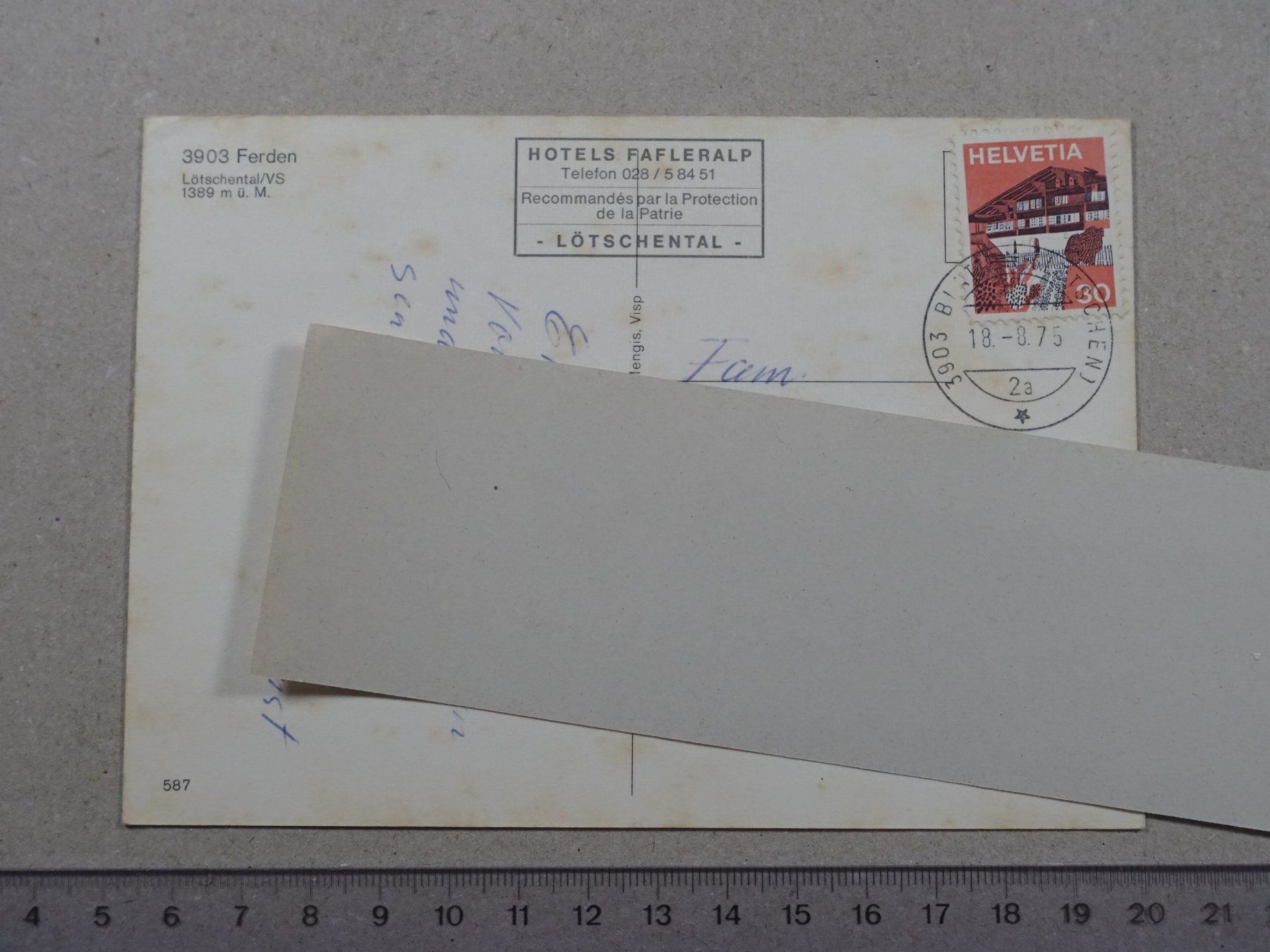 Cartes postales: Ferden, Lötschental, 1975 – D'occasion à Lenzburg par fh1 1