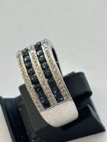 Schöner 18K Weissgold Ring mit Saphir und Diamanten ✨💍