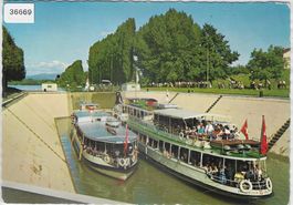 Personenboote der Basler Rheinschiffahrt AG - Schleuse Augst