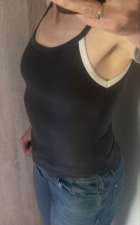Top Nike gris, taille S, bustier intégré