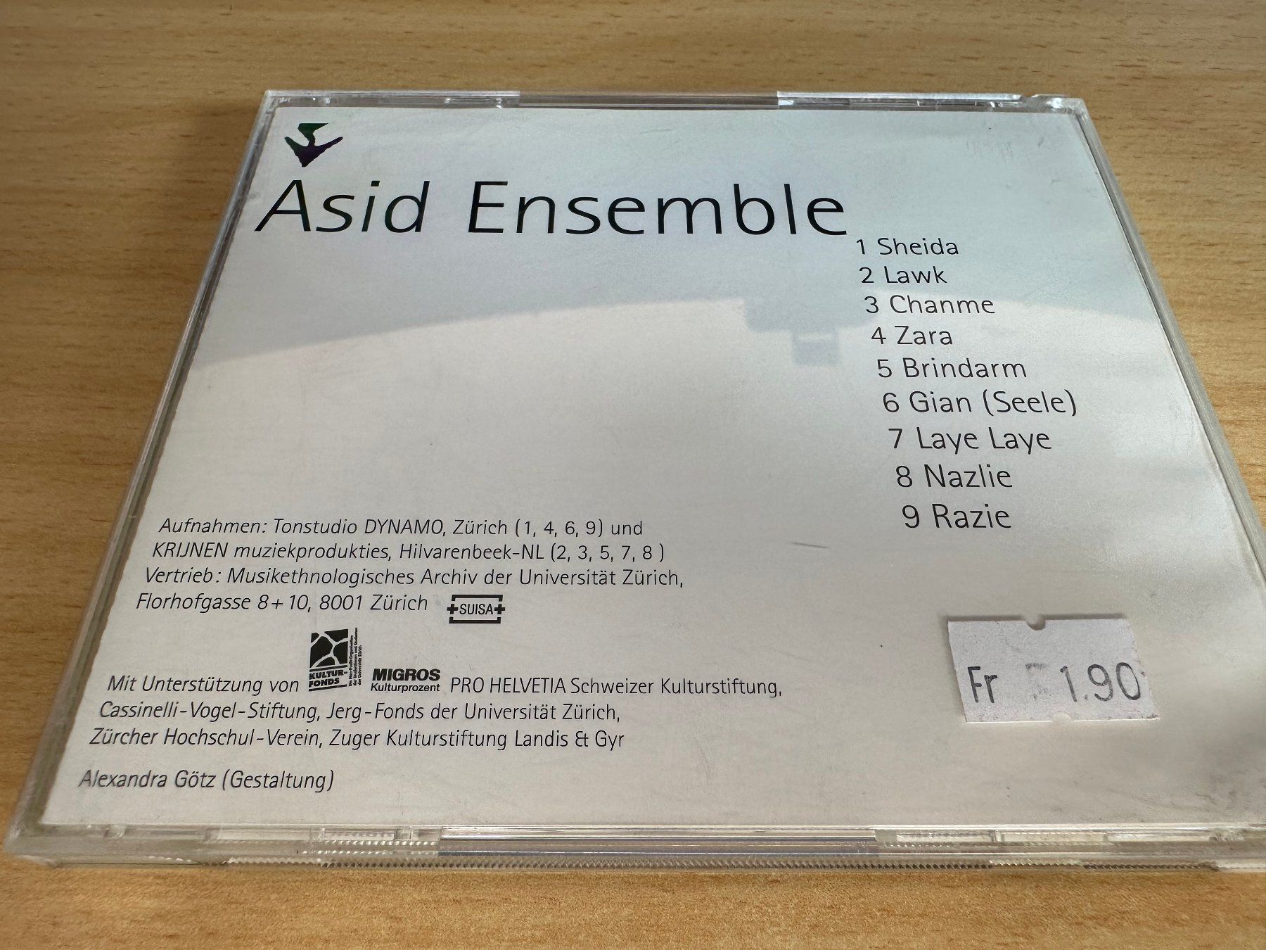 CD: Asid Ensemble - Sheida (Sehnsucht) – Usato da Rikon im Tösstal venduto da Alpenmutz 1
