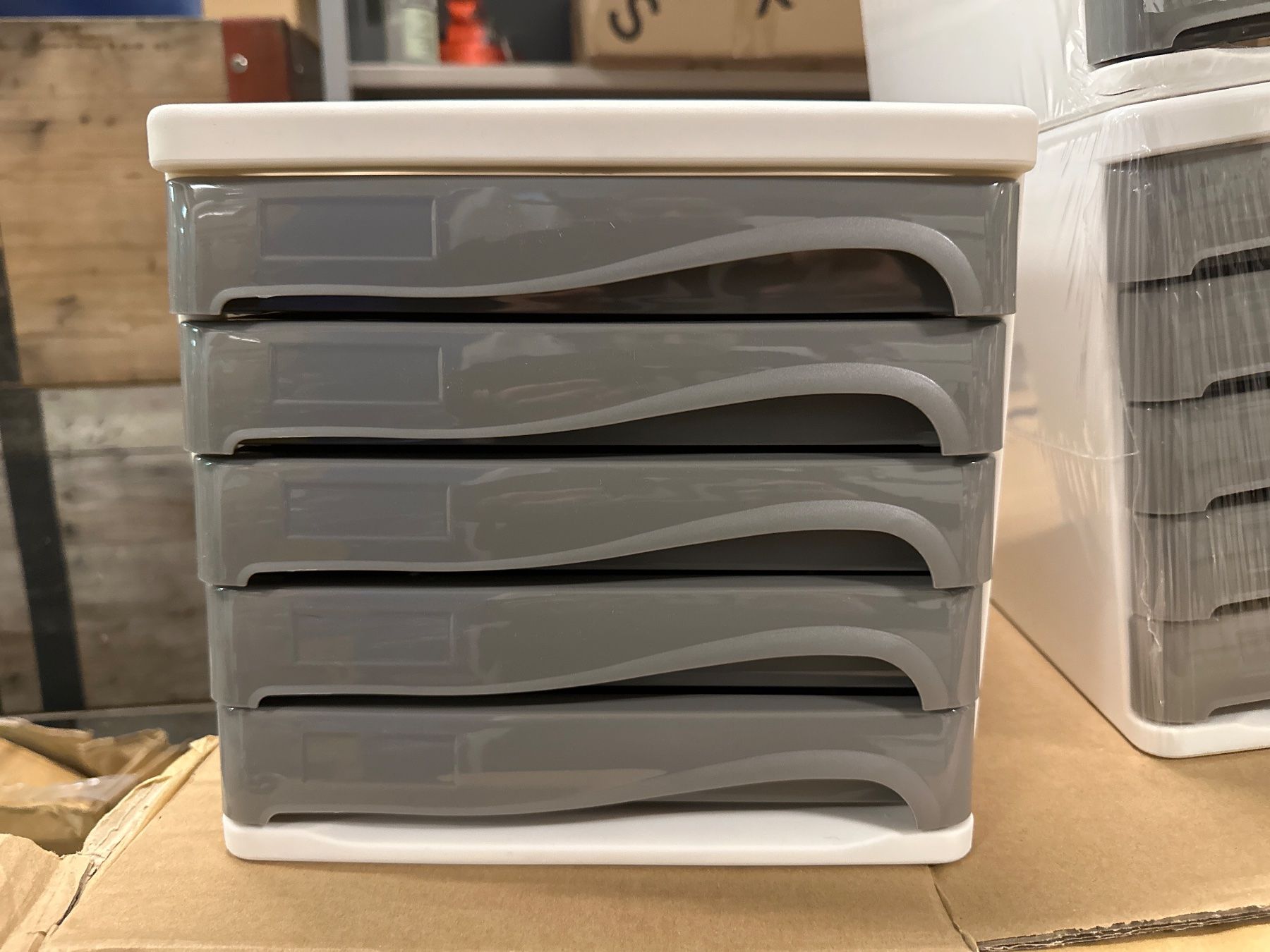Sistemi di archiviazione: neue helit Schubladenbox, 5 Schübe, DIN A4, Polypropylen – Nuovo (secondo la descrizione) da Necker venduto da liq24