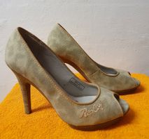 Neu: "Replay" Leinen Pumps Gr. 37-38 mit kleinem Plateau
