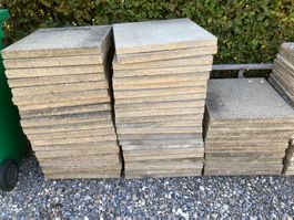 Gartenplatte 50×50×4cm, grau 22Stk.
