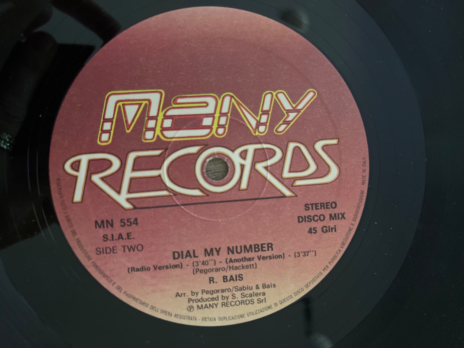 Dischi in vinile: P2/R. Bais Dial My Number – Usato da Frutigen venduto da Philippe_jsp 2