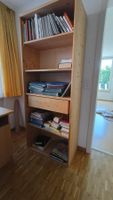 Büchergestell, Regal, Büroregal, Tannenholz mit Schublade
