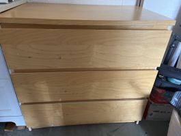 Kommode 3 Schubladen Holzoptik gebraucht