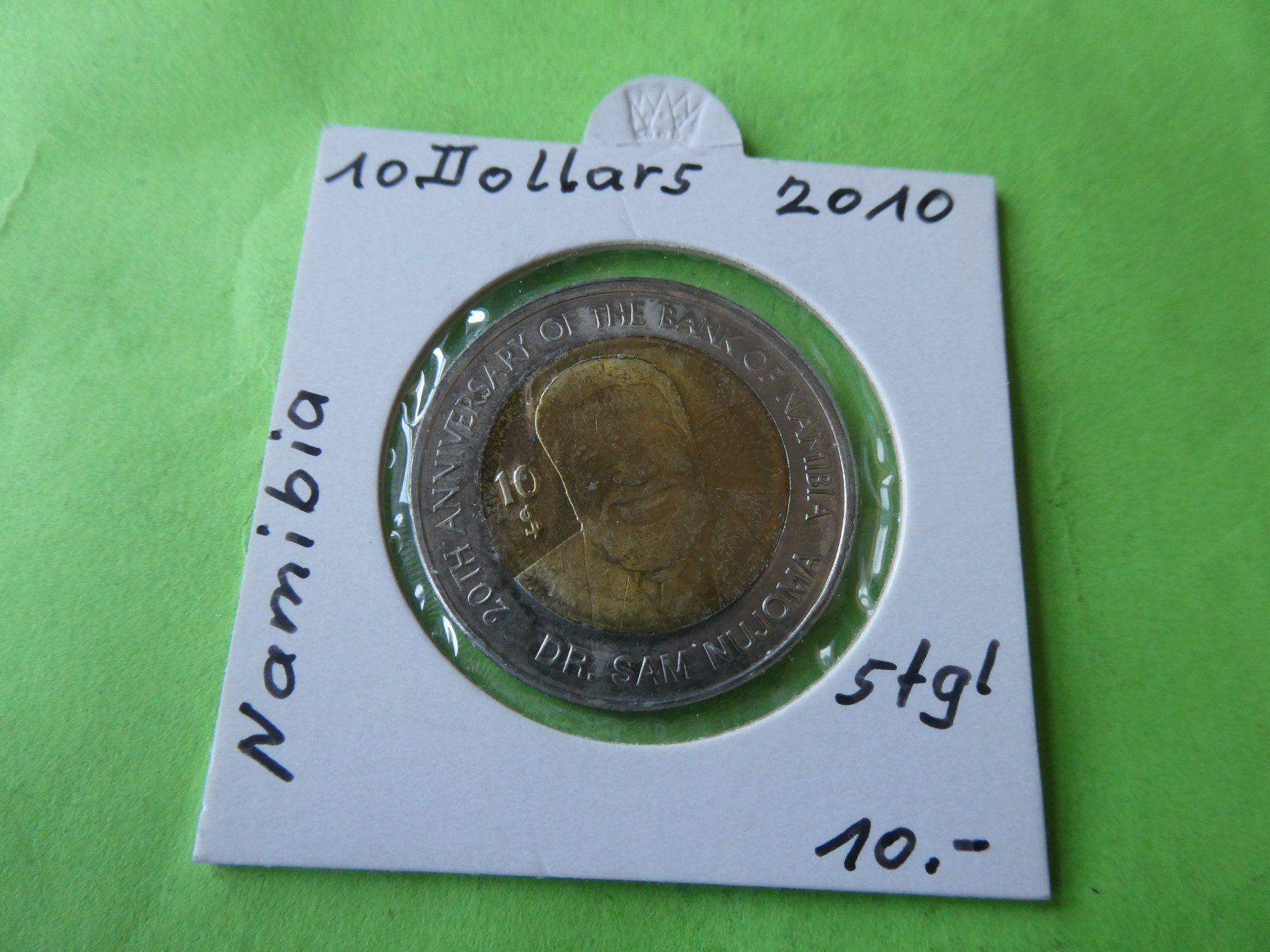 Alle Münzen: Namibia 2010, 10 Dollars   stgl – Gebraucht aus Hinterforst von Rohusri