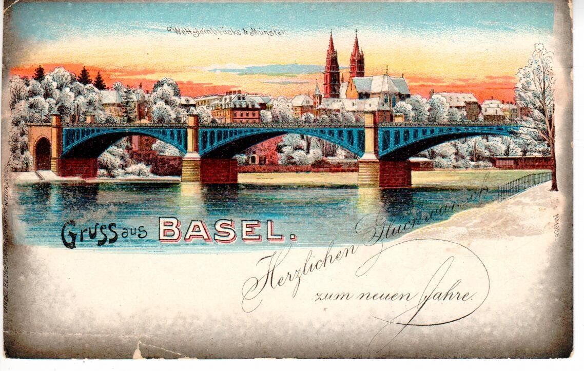 Cartoline postali: Gruss aus Basel  1899 – Usato da Wolhusen venduto da Curver9