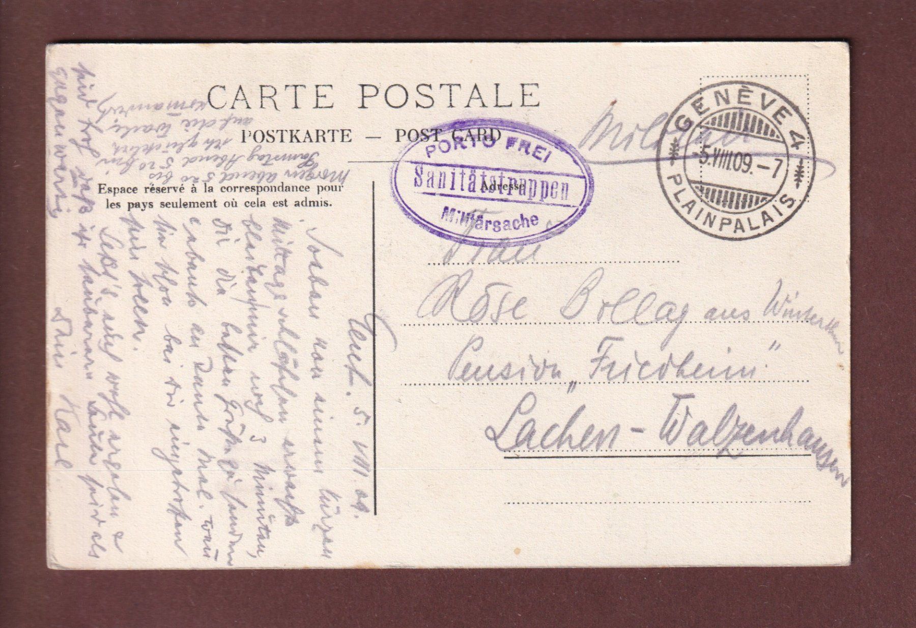 Ansichtskarten: GENEVE - Voilier - 1909 – Gebraucht aus Pully von nicecards 1