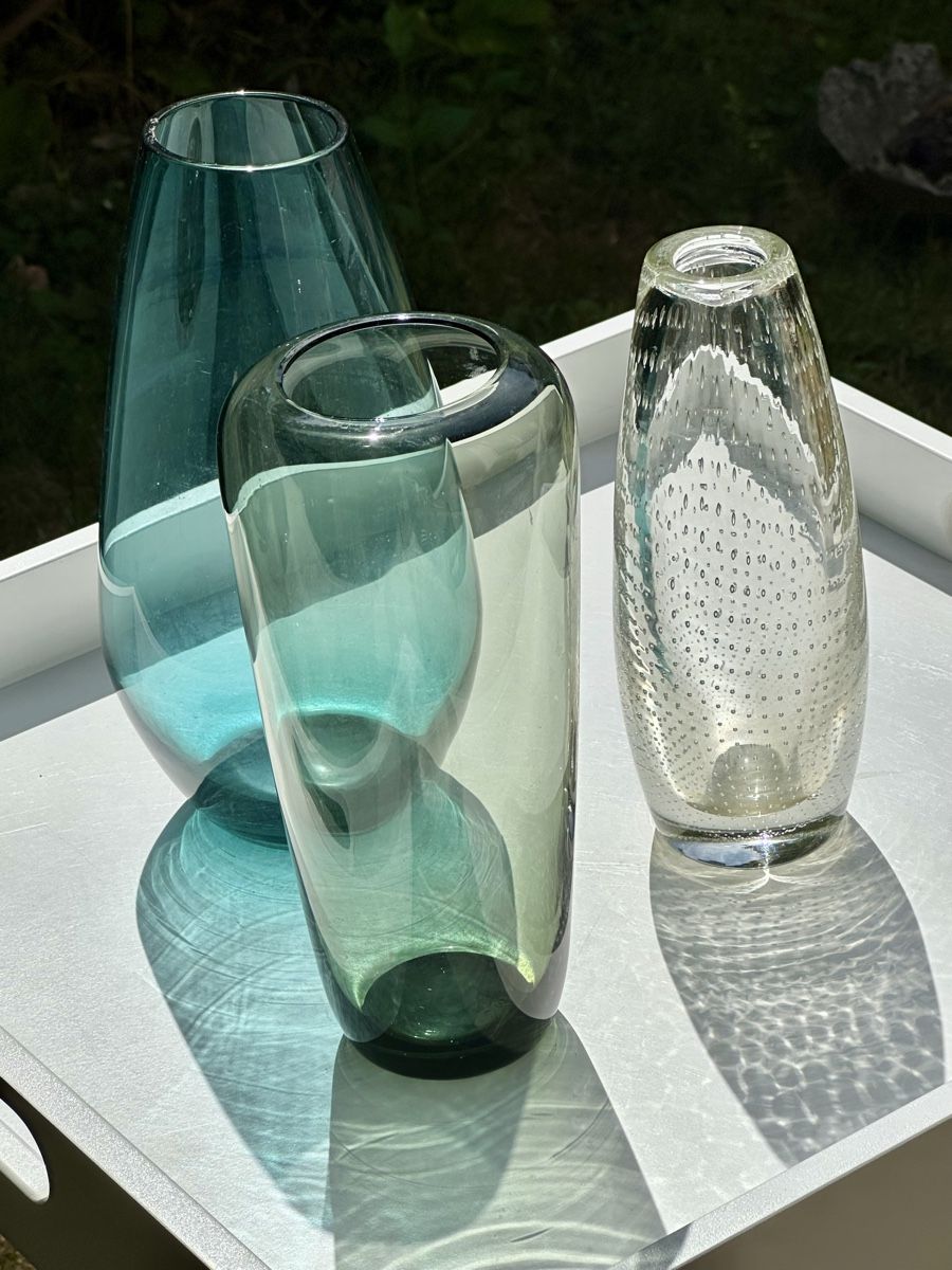 Vasen & Gefässe: 3er Set/Einzeln Mid-Century Glasvasen – Gebraucht aus Kleindöttingen von lau_k778