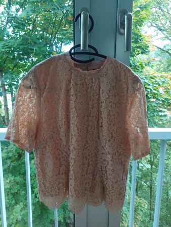 H&M Shirt aus Spitze Beige