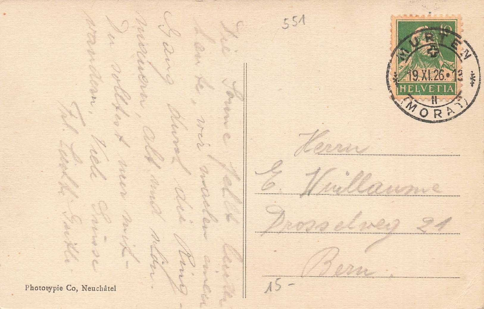 Cartoline postali: Morat Chäteau – Usato da Biasca venduto da Blenio71 1
