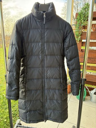 Winter Daunenmantel von Benetton, Schwarz, Grösse S
