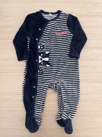 Pyjama bébé Orchestra rayé bleu/blanc 18 mois super état 🐶