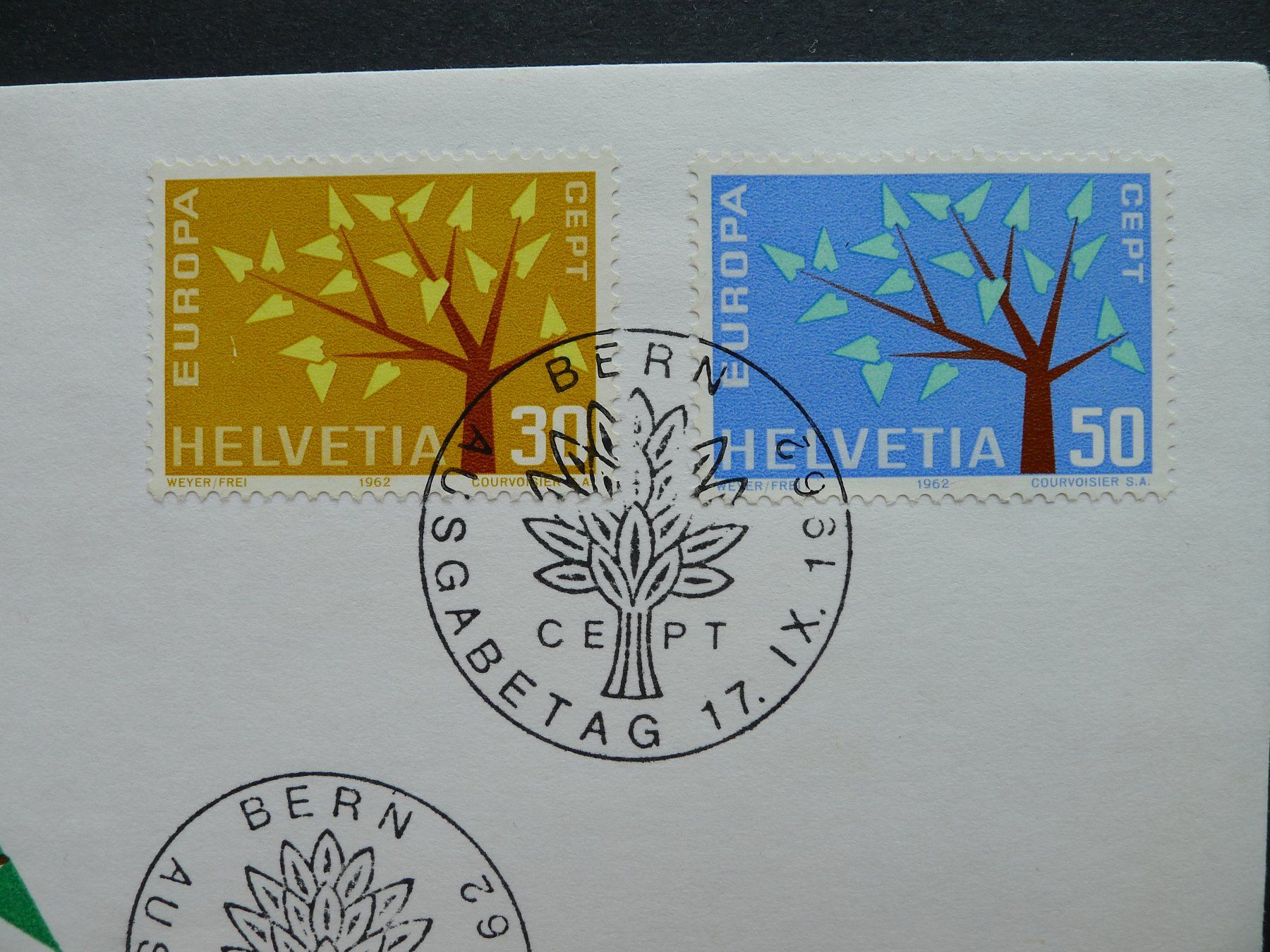 Alle Briefmarken: 1962 EUROPA FDC im US-Format – Gebraucht aus Ebikon von SilvioFreund 2