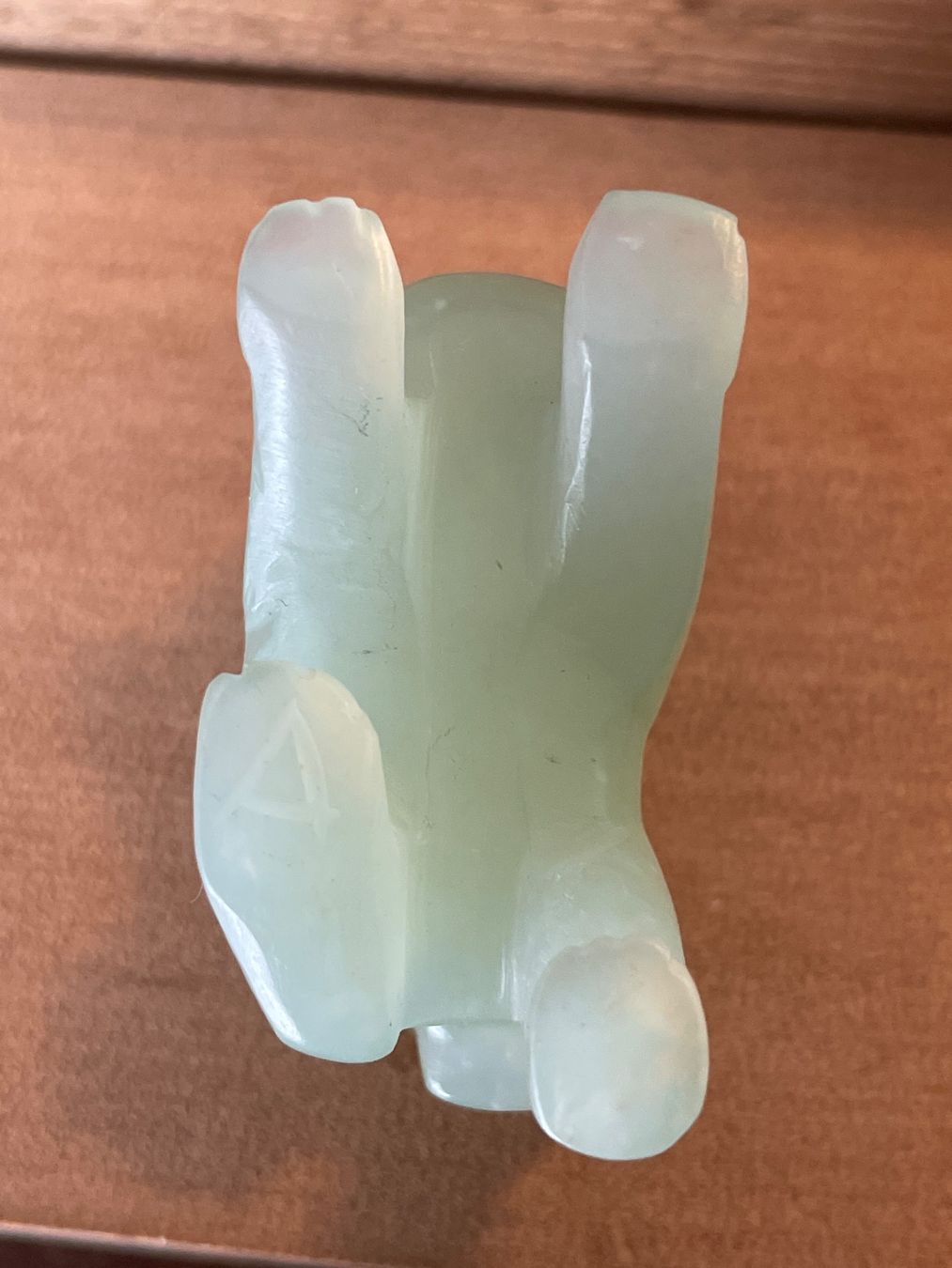 Statuette: Jadeit Stein Tierfigur, chinesischer Wächter Löwe hell – Usato da Embrach venduto da Gauvain1 3
