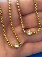 Luxus Elegante Edelsthal Kette mit Armband Farbe Gold