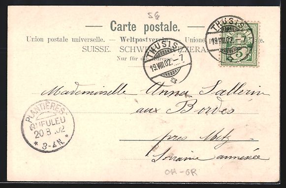 Cartoline postali: AK Thusis, Hotel Via Mala, 1902 – Usato da Berlin venduto da bartko-reher 1