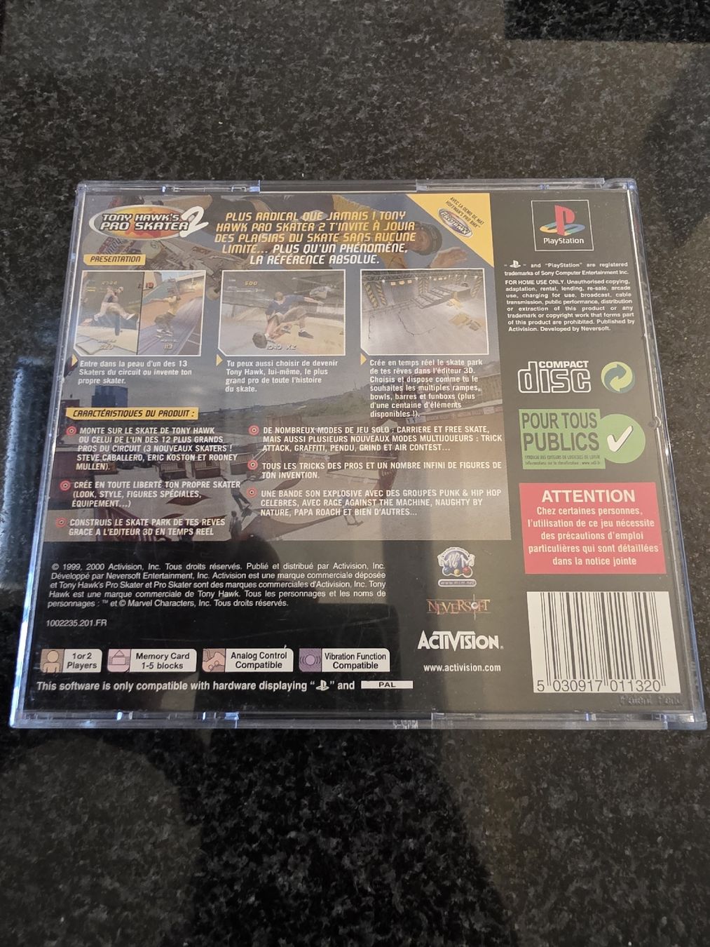 Giochi: Tony Hawk's Pro Skater 2 PS1 – Usato da Chavornay venduto da Crash37 1