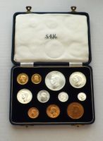 SOUTH AFRICA - 1952 Long PROOF Set  (gold & silver)