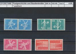 1968 Kehrdruck, "Postgeschichte", ** postfrisch