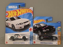 Lot 2 Hot Wheels Nissan Skyline GT-R R33 