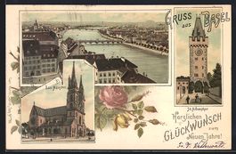 Litho Basel, Münster, St. Albanthor, Rh