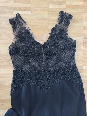 Elegantes, schwarzes Abendkleid, Grösse 42 - Top Zustand