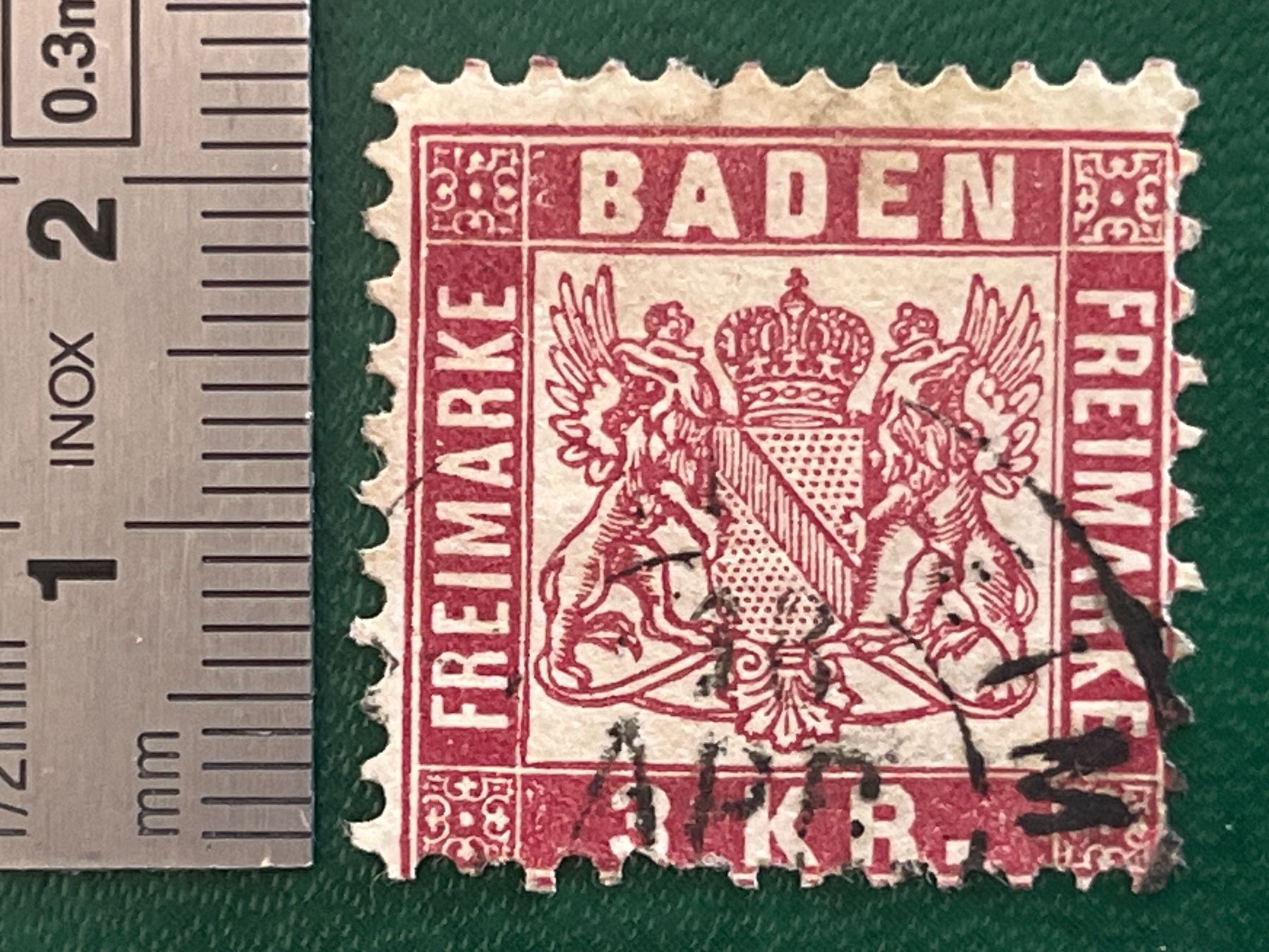Tutti i francobolli: 1868 - Baden Freimarke, gebraucht, rote Farbe – Usato da Chiasso venduto da AzenYa