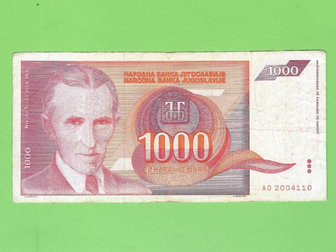 Banconote: 1000 Dinar Jugoslawien Banknote – Usato da Zürich venduto da t24_de