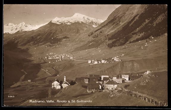 Cartoline postali: AK Madrano, Valle, Airolo, St. Gottardo – Usato da Berlin venduto da bartko-reher