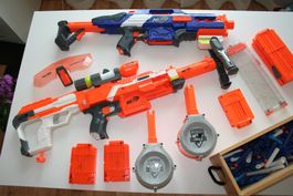 Nerf Elite Blaster Sammlung, Zubehör guter Zustand