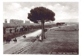 Roma, Ruderi degli Acquedotti Claudio, circolata 1952