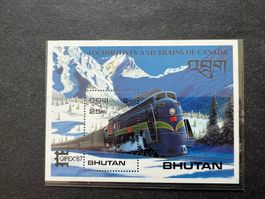 Bhutan 1987  Luxusblock Eisenbahnen **  (A307)