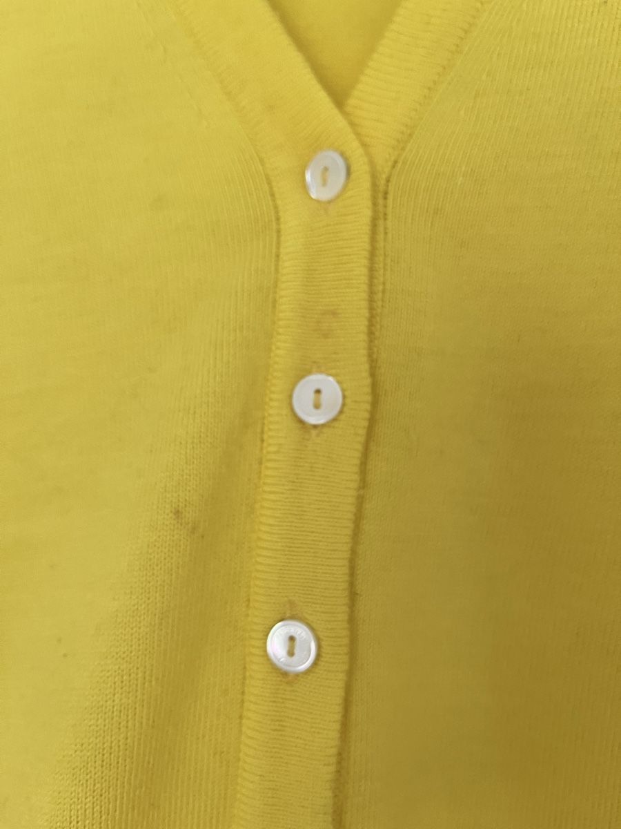 Peter Hahn Maglioni & Felpe: Cardigan Peter Hahn yellow size 44 with spots – Usato da Lausanne venduto da Danash 1