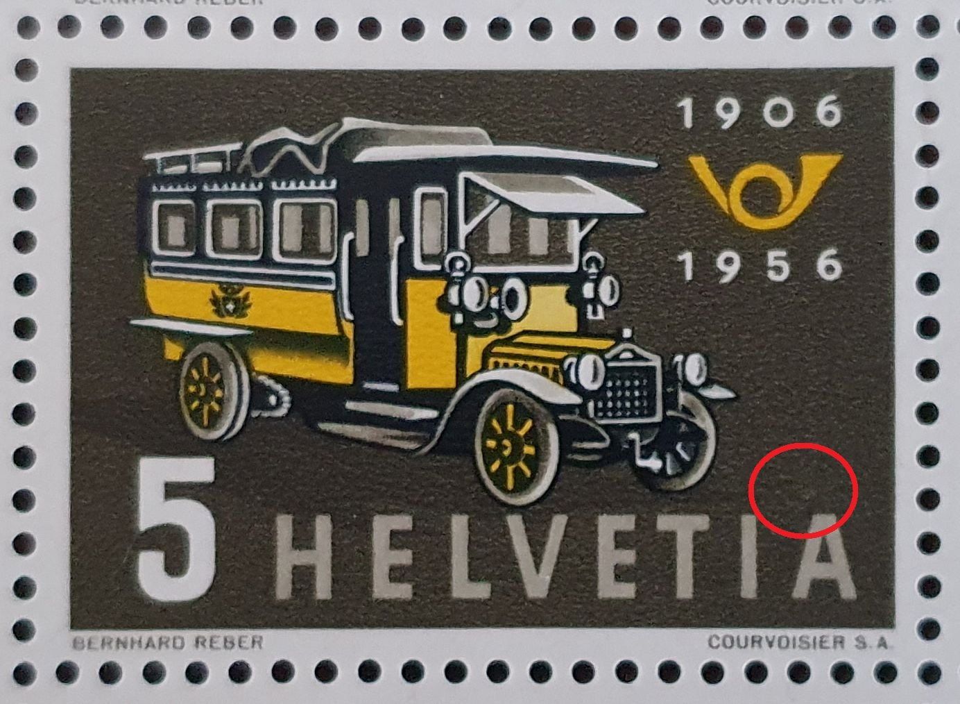 Tutti i francobolli: 324.3.02c Postfrischer Bogen D111 mit Abart Ret. über A – Usato da Fislisbach venduto da Zigzag12 1