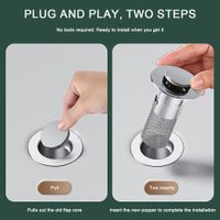 2x Bodenablauf Sink Plug Abflussstopfen Spülbecken Haarsieb
