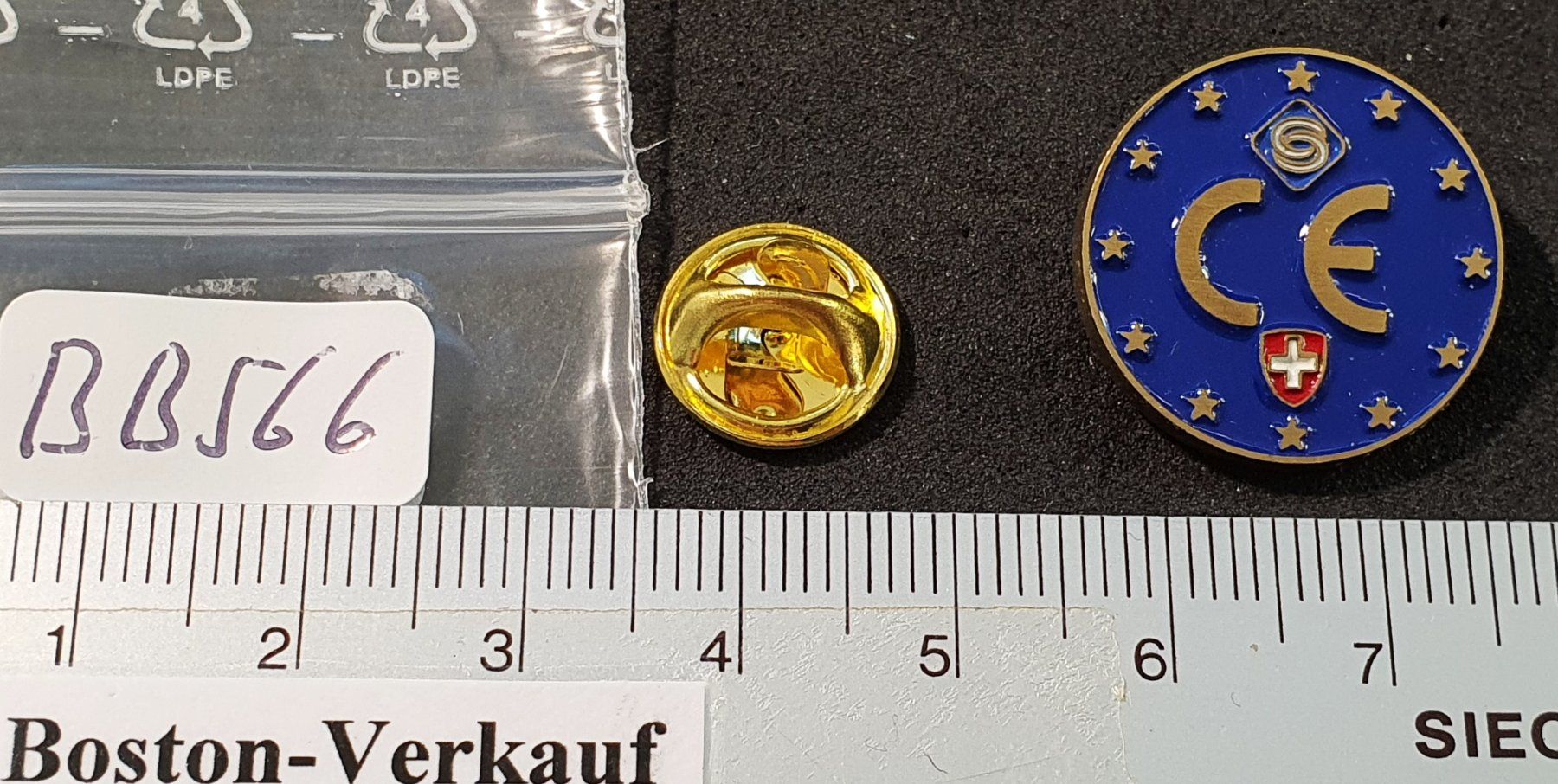 Pinze: BB566 - Pin CE Europa Schweiz – Usato da Reinach BL venduto da Boston-Verkauf 1