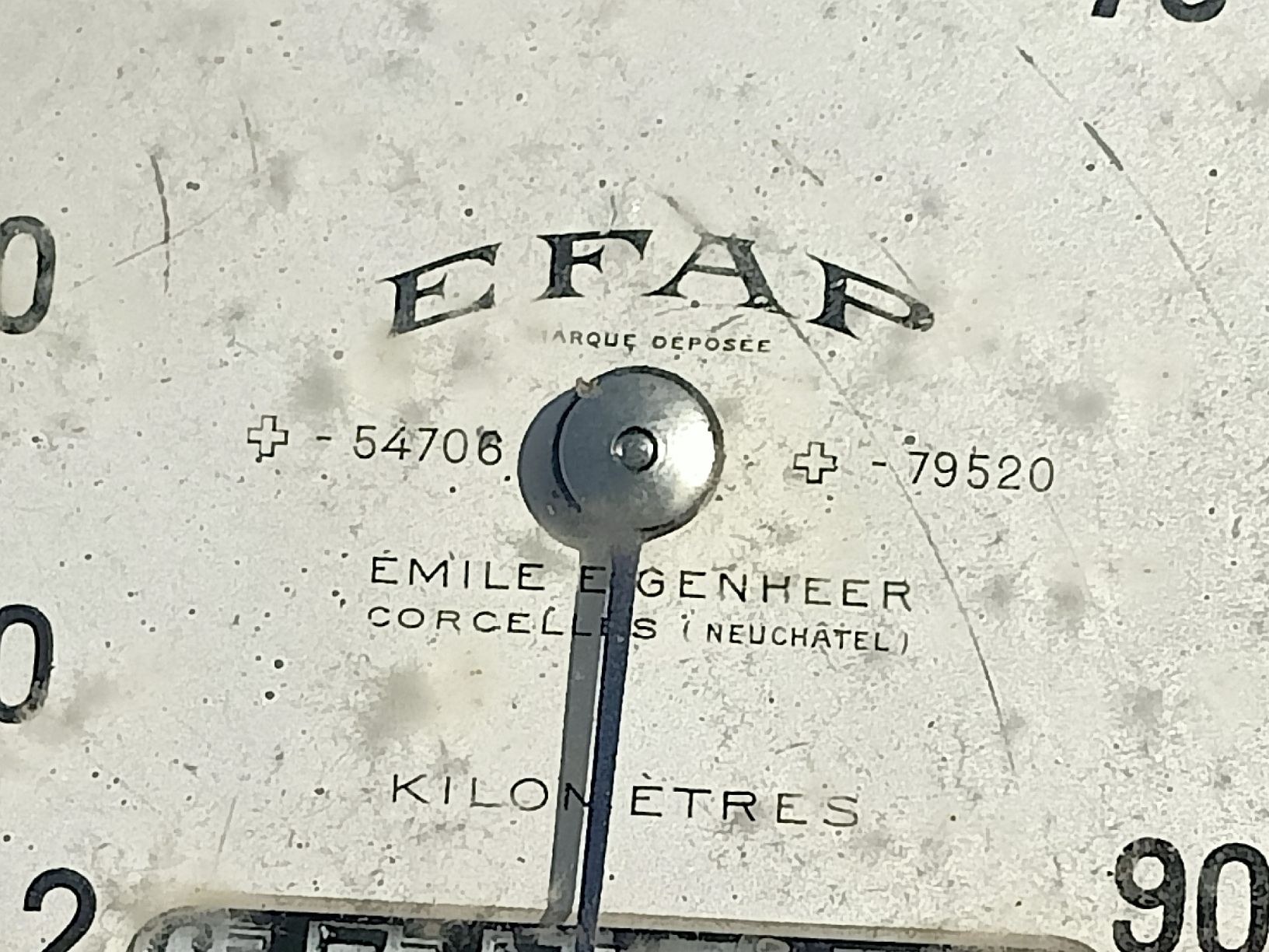 Misurare: Antiker EFAP Suisse Kilometerzähler von Emile Eigenheer  – Difettoso da Flamatt venduto da Marpou 3