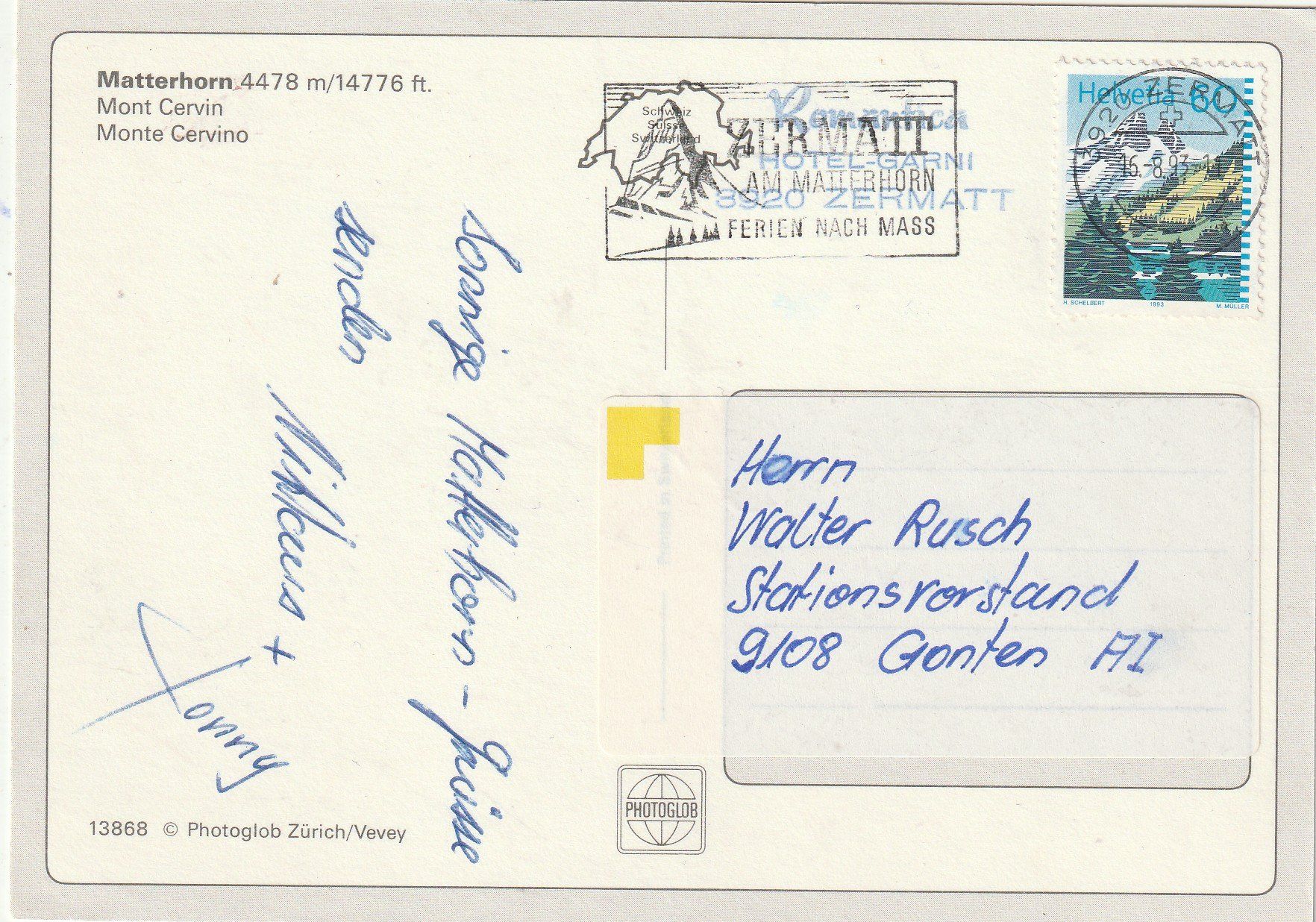 Cartoline postali: Matterhorn – Usato da Lumbrein venduto da made02 1