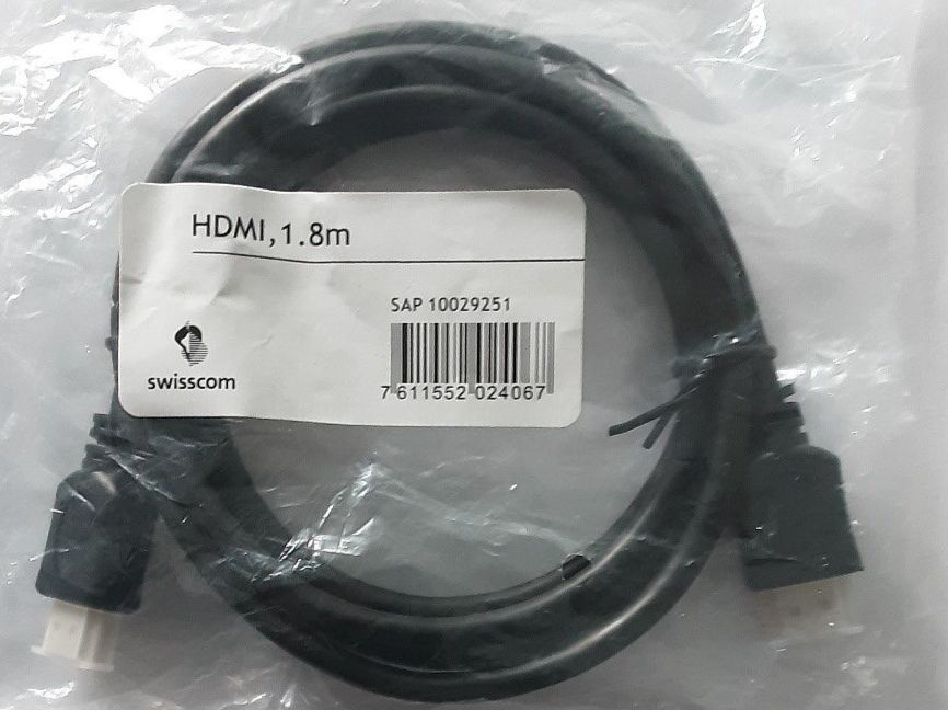 Swisscom Cavi: Hdmi-Kabel 1,8m – Nuovo e nell'imballaggio originale da Hofstetten SO venduto da wer_52gh