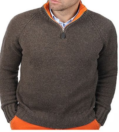 Balldiri 100% Kaschmir Pullover Herren 4XL Troyer Polo 8-fäd