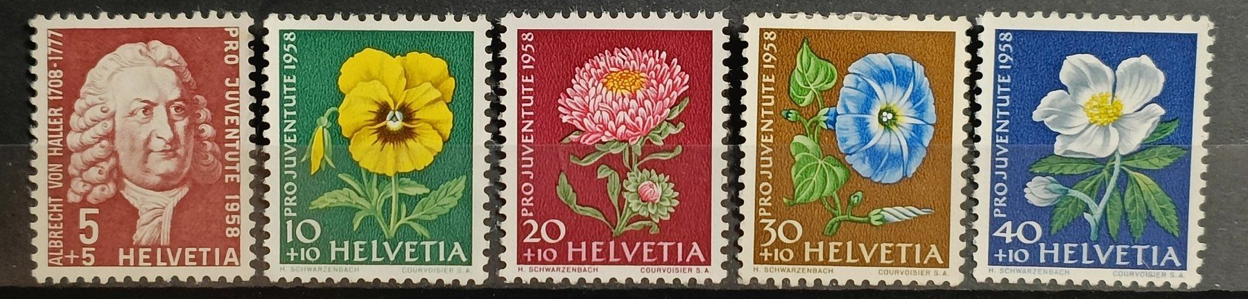 Tutti i francobolli: 1958 Pro Juventute postfrisch** – Usato da Dübendorf venduto da goeggi79