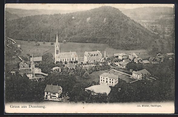 Cartoline postali: Dussnang, Totalansicht mit Berg aus der  – Usato da Berlin venduto da bartko-reher