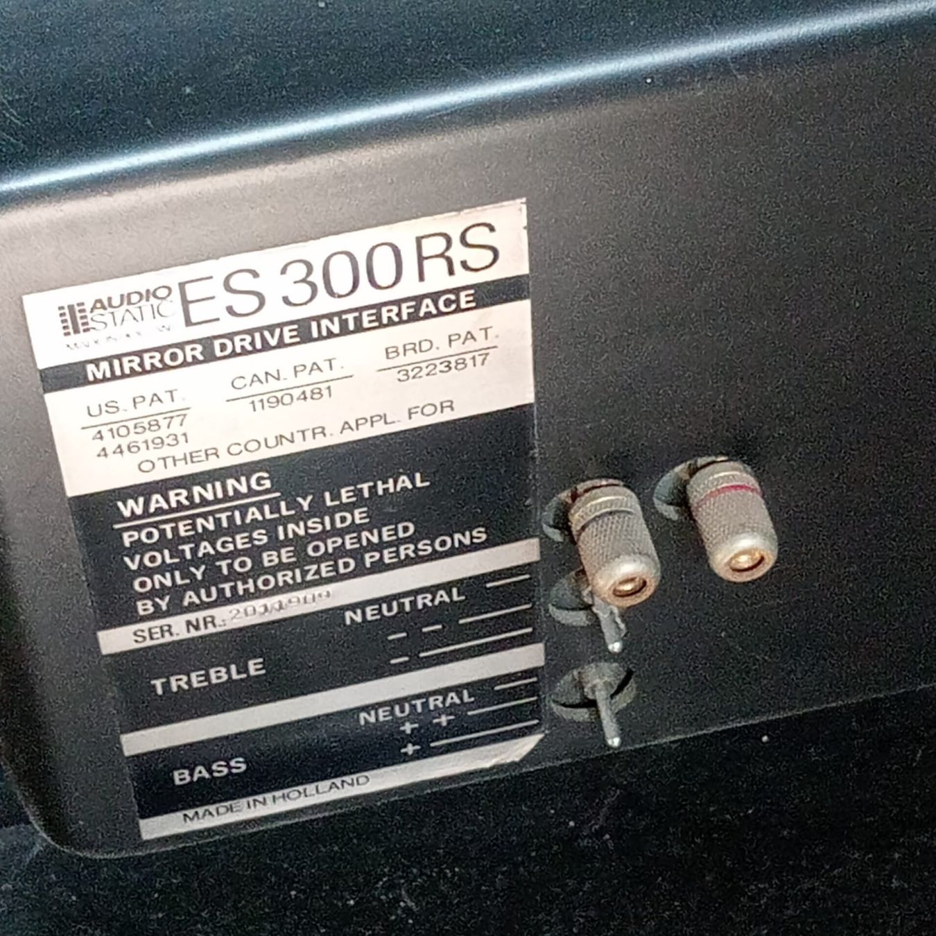 Casse acustiche: High End Speakers Audiostatic ES300 RS – Usato da St-Cergue venduto da per_6cx5 8